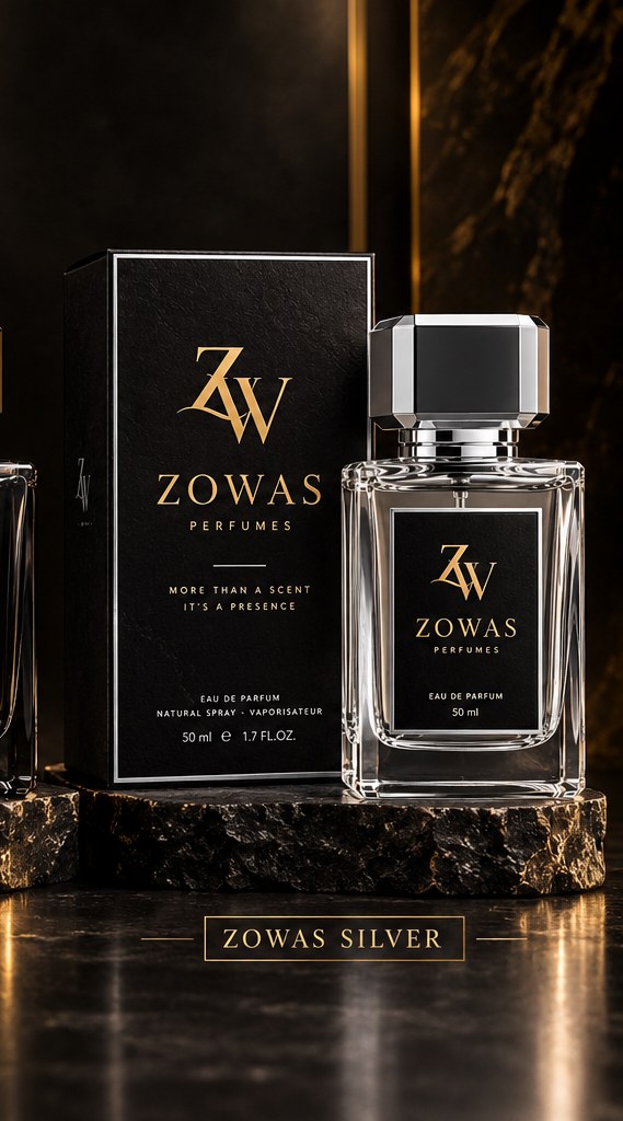 ZOWAS Silver perfume concept image